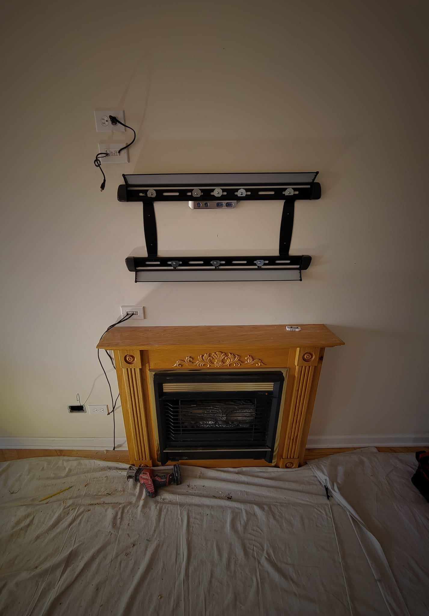 Photo of previous TV mounting installs